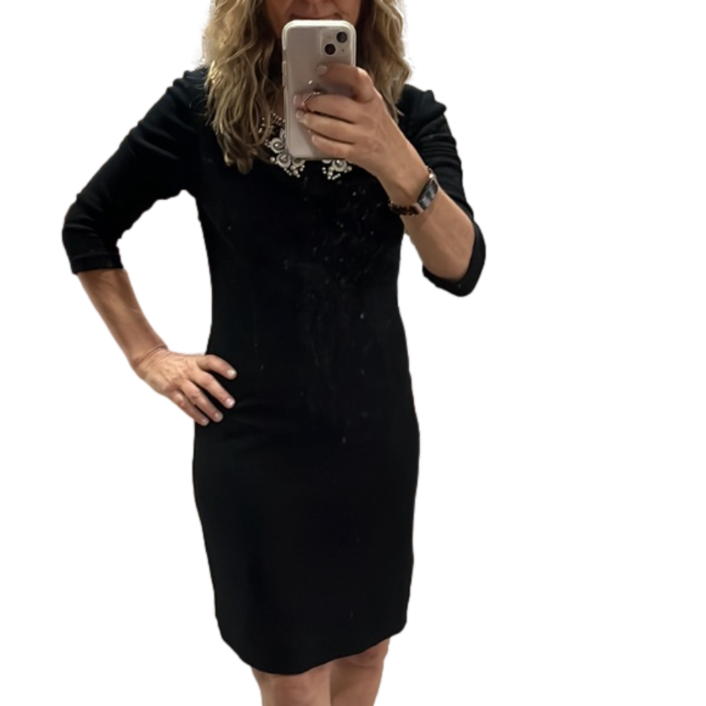 Trina Turk black shift dress